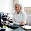 Senior woman at desk