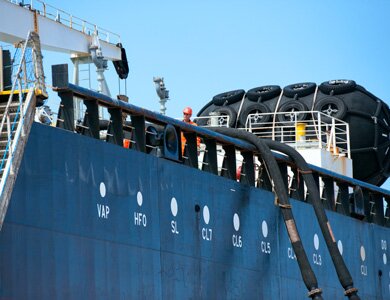 People working in the ship