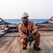 Man on deck offshore